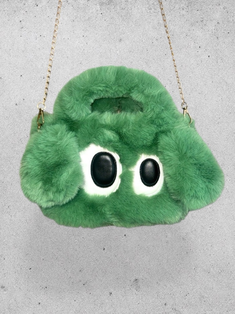 🌸 3/30$ Green Furry Eye Novelty Crossbody Bag
